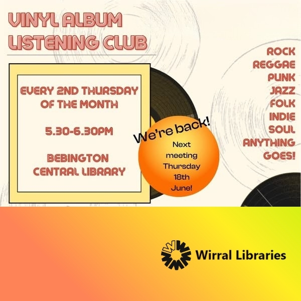 Vinyl Album Listening Club – Bebington Central Library