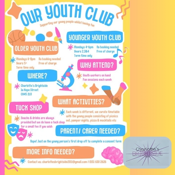 Younger Children’s Youth Club – Charlotte’s Brightside