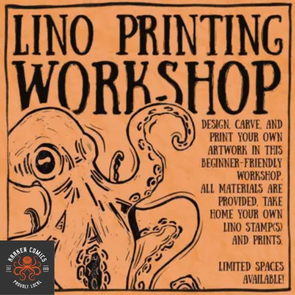 Lino Printing Workshop – Kraken Comics