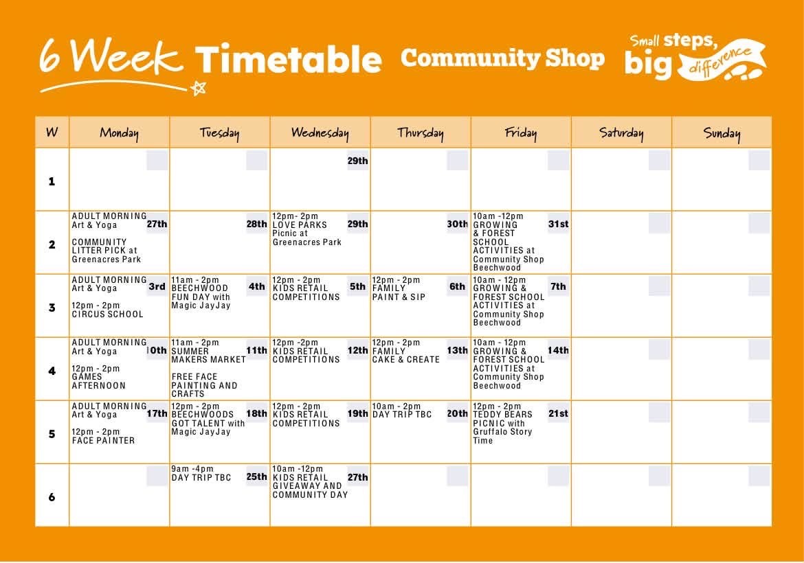 July/August at Beechwood Community Shop