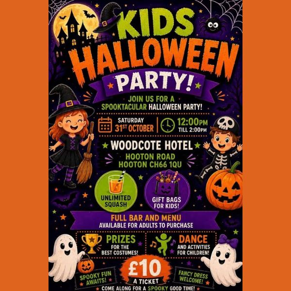 Kids Halloween Party – The Woodcote Hotel