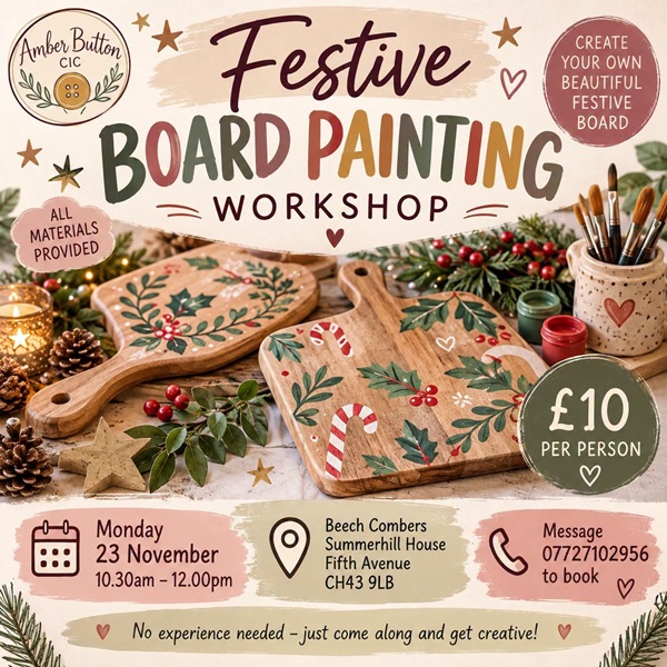 Festive Board Painting – Amber Button CIC