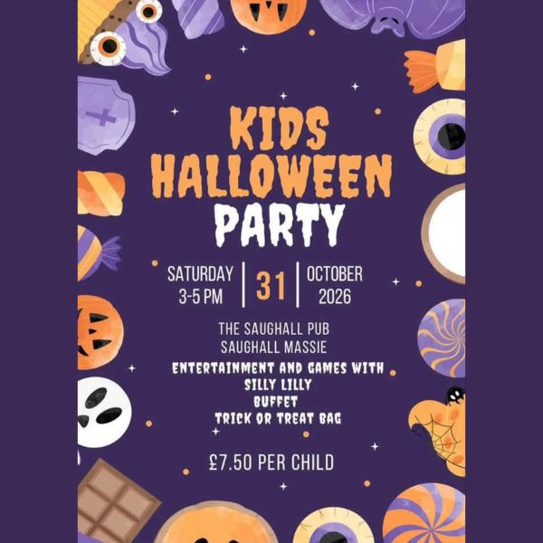 Kids Halloween Party – The Saughall Pub